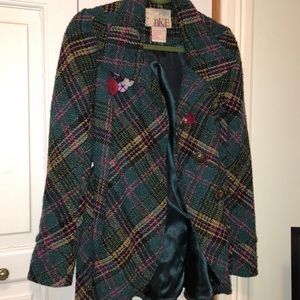 Plaid peacoat